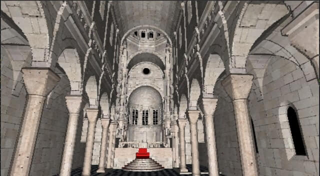 Image of voxelised Sibenik cathedral